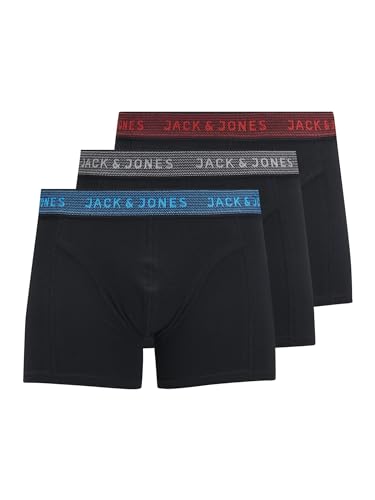 JACK & JONES Junior Boy's Jacwaistband Trunks Noos Jr Pack of 3 Boxer Shorts, Gray, 16 Years