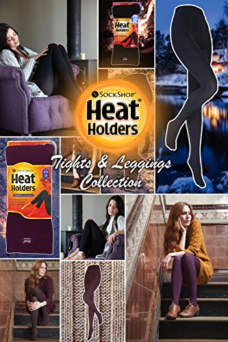 HEAT HOLDERS 3 Pair Multipack Girls Thermal Tights for Winter Kids Fleece Insulated Opaque Tights (11-13 Years, Black)