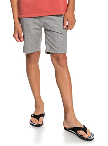 Quiksilver Boy's Everyday Casual Shorts, Light Grey Heather, 14 Years UK