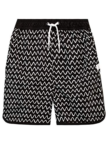Harry Bear Boys Zigzag Pattern Swim Shorts Black Age 12 to 13 Years