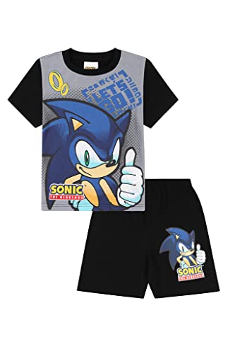Sonic The Hedgehog Boys Let's Go Short Pyjama Set (7-8 Years) Grey