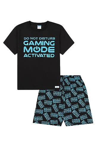 Boys Gaming Mode Activated Blue Short Pyjama Set (11-12 Years)