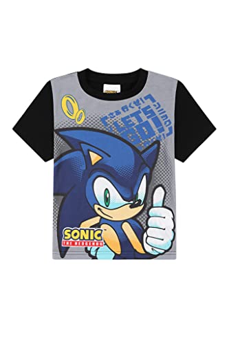 Sonic The Hedgehog Boys Let's Go Short Pyjama Set (7-8 Years) Grey