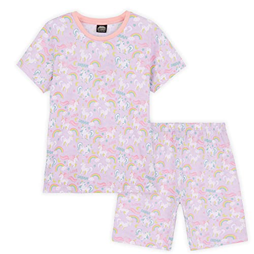 CityComfort Girls Unicorn Pyjamas, Summer Shorts Kids PJs, Gifts for Girls and Toddlers (Pink, 5-6 Years, 5_years)
