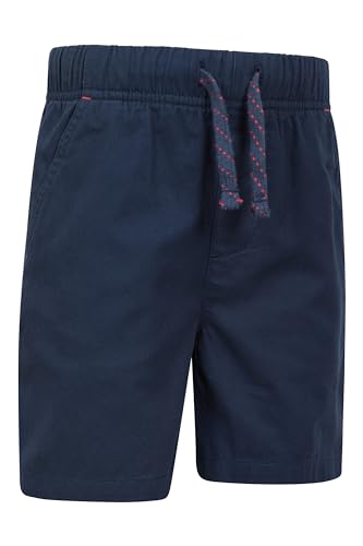 Mountain Warehouse Waterfall Girls Shorts - Cotton Kids Shorts, Summer Hot Pants, Breathable Holiday Shorts, Easy Care Short Pants - Ideal Casual Clothes When Travelling Navy 9-10 Years