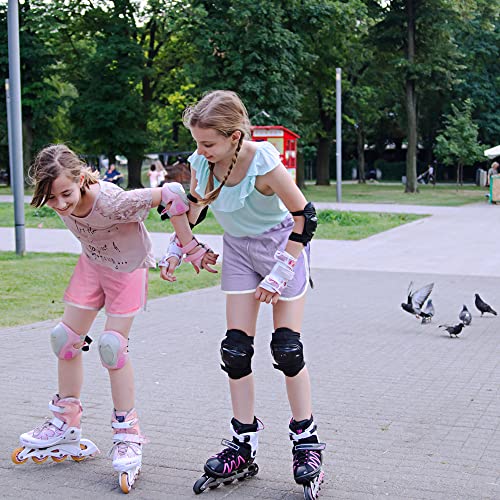 GENTABY Girls Cotton Shorts Athletic - Summer Sports Running Shorts Pink/Purple 2 Pack Casual Wear Dancing 11-12 Years Girls Gym Shorts