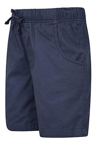 Mountain Warehouse Waterfall Girls Shorts - Cotton Kids Shorts, Summer Hot Pants, Breathable Holiday Shorts, Easy Care Short Pants - Ideal Casual Clothes When Travelling Navy 9-10 Years