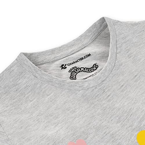 Squishmallows T-Shirt Girls Short Sleeve Squish Tee for Kids Grey 8-9 Years