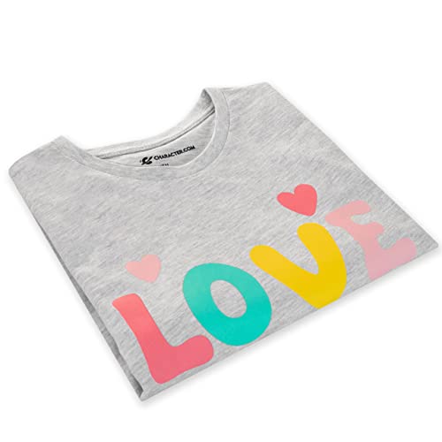 Squishmallows T-Shirt Girls Short Sleeve Squish Tee for Kids Grey 8-9 Years