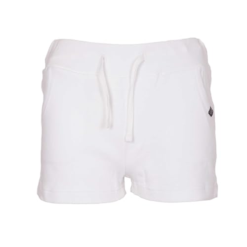 NOROZE Girl's Casual Summer Plain Cotton Hotpants Kids Holiday Shorts Tie (White, 13 Years)