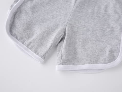 Allmeingeld Toddler Girls' Running Shorts Summer Beach Shorts Pink 7 Years