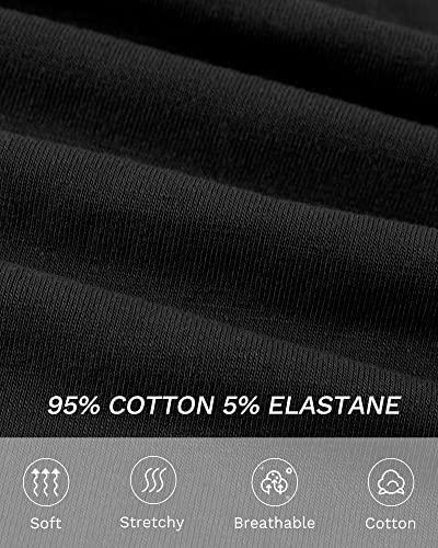 JOCMIC Girls Cycling Shorts Cotton Breathable and Safety Shorts for Girls Summer Shorts Sports Gym Dance 3 Pack 9-10 Years Black