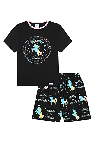 Believe in Unicorns Short Girls Rainbow Star Cotton Pyjamas (7-8 Years)