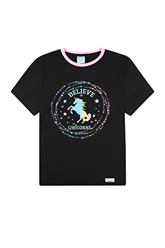 Believe in Unicorns Short Girls Rainbow Star Cotton Pyjamas (7-8 Years)
