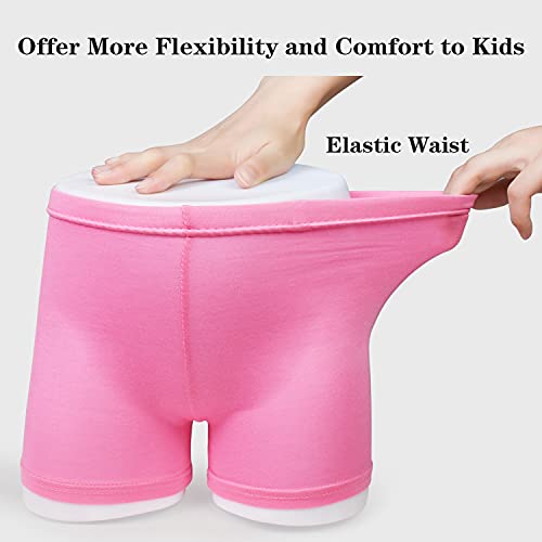 Girls Dance Shorts Breathable and Comfy Kids Cycling Shorts 8 Pack (4-6 Years Old) Stretchy Dancing Bike Pants for Girl Sports Play Underdress