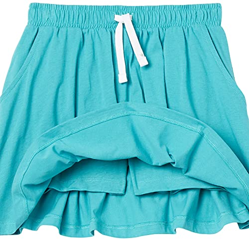 Amazon Essentials Girls' Knit Skorts, Pack of 3, Teal Blue, 9 Years