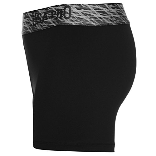 USA Pro Girls 3 Inch Training Shorts Junior Black 11-12 Years