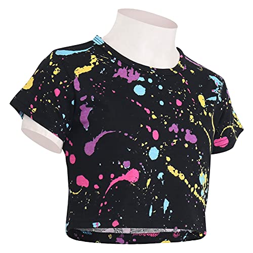 A2Z 4 Kids Tie Dye Crop Top & Shorts Set Short Sleeves - Shorts Set 490 Pastel Splash 9-10