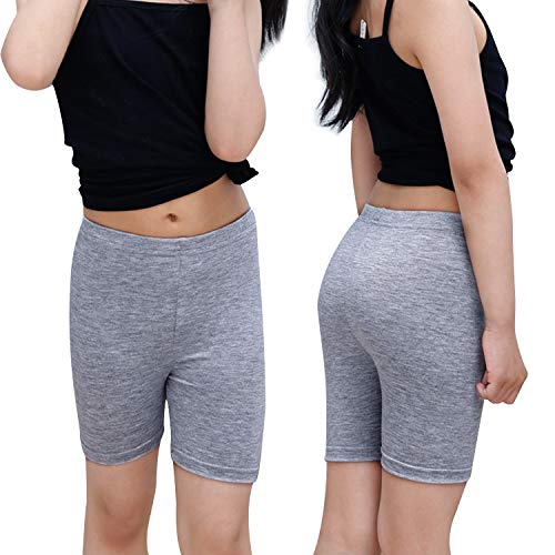 Auranso Girls Dance Shorts Breathable and Comfy Kids Cycling Shorts 6 Pack Stretchy Dancing Bike Pants for Girl Sports Play Underdress 8-10 Years