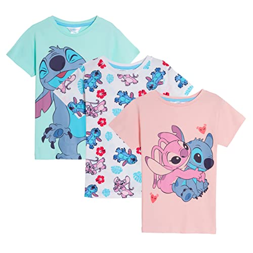 Disney Girls 3 Pack Lilo & Stitch T-Shirts (Pack of 3) 5-6 Years Multi