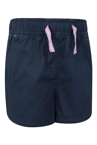 Mountain Warehouse Waterfall Girls Shorts - Cotton Kids Shorts, Summer Hot Pants, Breathable Holiday Shorts, Easy Care Short Pants - Ideal Casual Clothes When Travelling Navy 13 Years