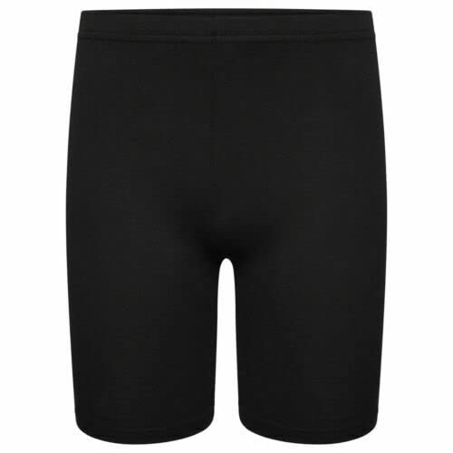 Strike Fashion Girls Cotton Black Cycling Gymming Dancing Swimming Shorts for Sports (13-14 Years)