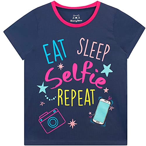 Harry Bear Girls Pyjamas Selfie Multicoloured 10-11 Years