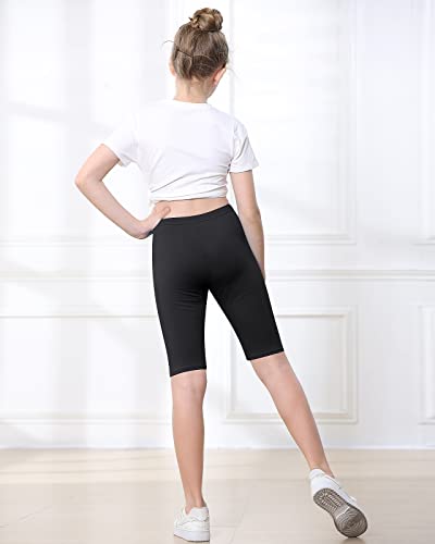 Adorel Girls Short Leggings Cycling Cotton Summer Shorts Pack of 3 Classic Black 11-12 Years