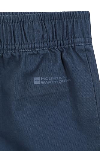 Mountain Warehouse Waterfall Girls Shorts - Cotton Kids Shorts, Summer Hot Pants, Breathable Holiday Shorts, Easy Care Short Pants - Ideal Casual Clothes When Travelling Navy 13 Years