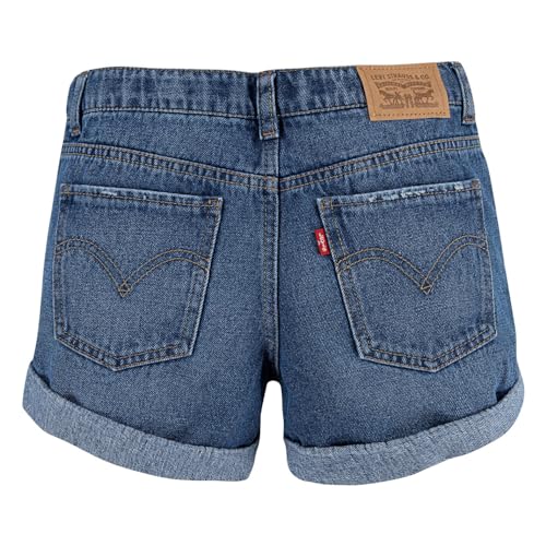 Levi's Kids Girlfriend Shorty Short Girls, Blue, 12 Years