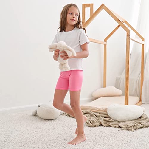 Auranso Girls Dance Shorts Breathable and Safety Dress Short 6 Pack Kids Stretchy Dancing Bike Pants for Girl Size 2-10 Years (Black, 8-10 Years)