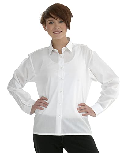 GIRLS SCHOOL SHIRT LONG SLEEVE WHITE SKY BLUE (Age 5-6 years, White)