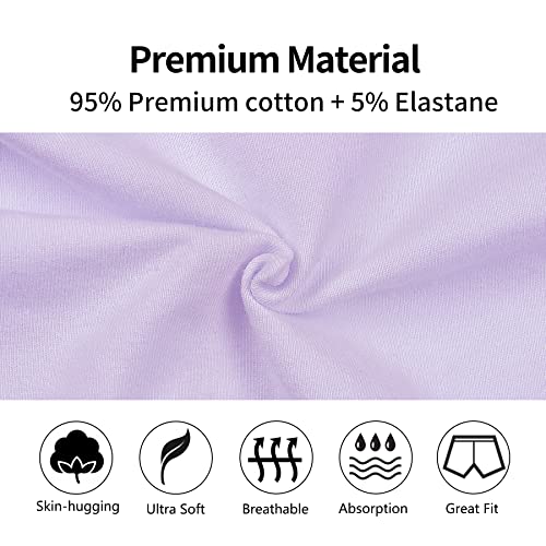 POWER FLOWER Girls Multipack Essential Cotton Boxer shorts Comfortable Knickers Underpants Size 2-12 Years (Pack of 7)(6764-Combo2, 11-12 Years)