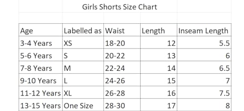 L S U Girls Kids Cycling Shorts Unisex Boys Girls Plain Sports Dance School P.E Gym Stretchable Breathable Summer Shorts (11-12 Years, White)