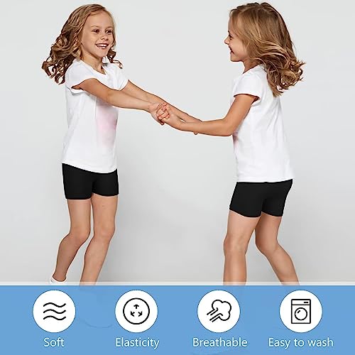 Cozozn Girls Shorts Cotton Safety Dress Short Breathable and Soft Stretchy Teen Kids Pants for Girls Sports Gym Dance Cycling Bike Summer Black, Age 10-11 Years