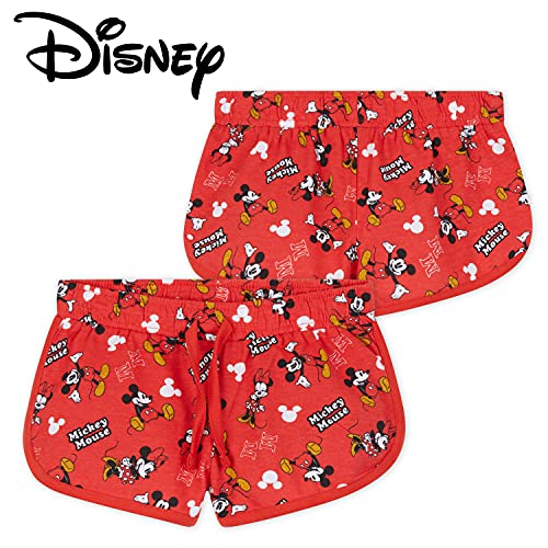 Mickey and Minnie 2 Pack Shorts for Girls (5-6 Years) Red/Black