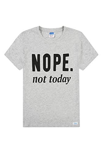 Girls Nope Not Today Short Grey Pyjama Set (11-12 Years)