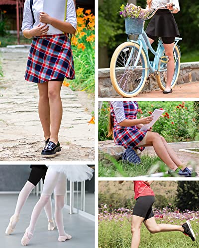 INNERSY Girls Black Cycling Shorts Teens Under Dress Shorts Cotton Anti Chafing School Shorts 3 Pack (12-14 Years, Black)