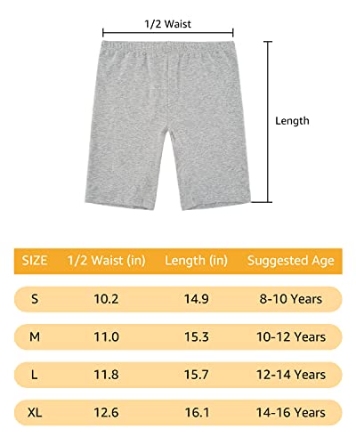 INNERSY Girls Black Cycling Shorts Teens Under Dress Shorts Cotton Anti Chafing School Shorts 3 Pack (12-14 Years, Black)