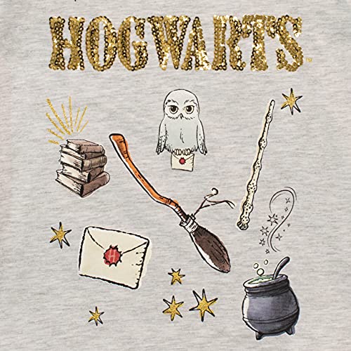 Harry Potter Girls Hogwarts Long Sleeve Top Grey Age 9 to 10 Years