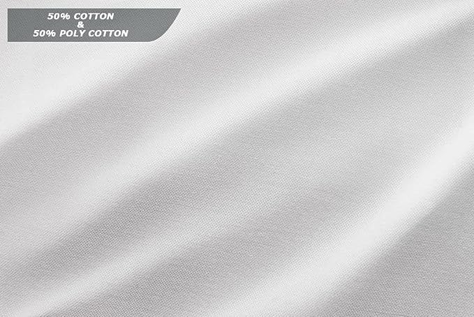 IMFAA Pack of 2 Kids Boys and Girls School Uniform Polo White Grey Sky Blue Black Plain Short Sleeve Tops Shirts Outdoor Gym Sports Wear(White 9-10 Years)