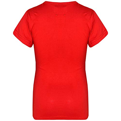 A2Z 4 Kids Kids Girls T Shirts Cotton Plain School T-Shirt - Girls T Shirt Red 7-8