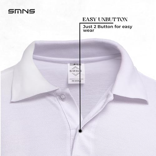 Pack of 2 Boys Girls School Uniform Polo White Plain Short Sleeve Shirts Sports Wear (11 to 12 Years, White)