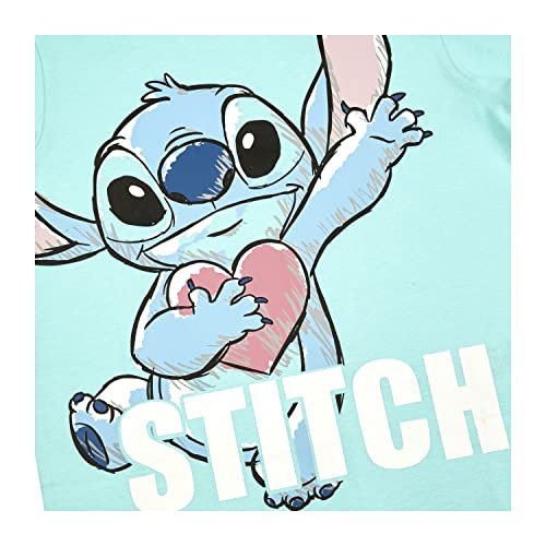 Disney Lilo and Stitch 3PK T-Shirts for Girls, Short Sleeve T-Shirts Pack of 3 Girls Summer Top, Ages 5 to 12 Years Old (UK, Age, 8 Years, 9 Years, Regular) Multi