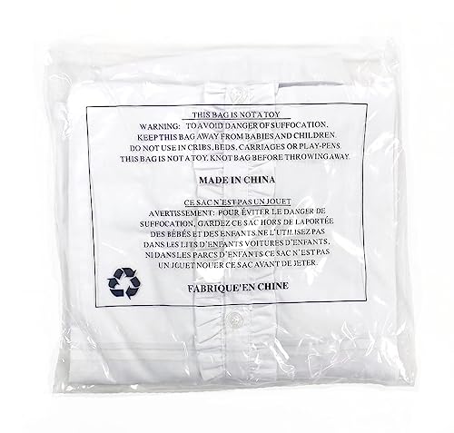 Bienzoe Girls School Uniform Shirt: Kids Summer Ruffle Button Down Short Sleeve Cotton Oxford White S