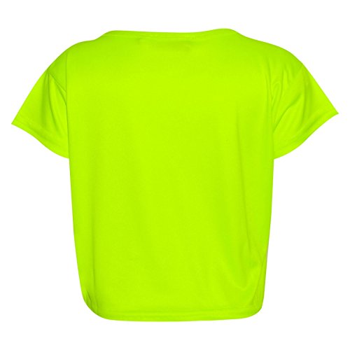 A2Z 4 Kids Girls Top Kids Plain Color Stylish Fahsion Trendy T Shirt Crop Top New Age 7 8 9 10 11 12 13 Years Neon Green