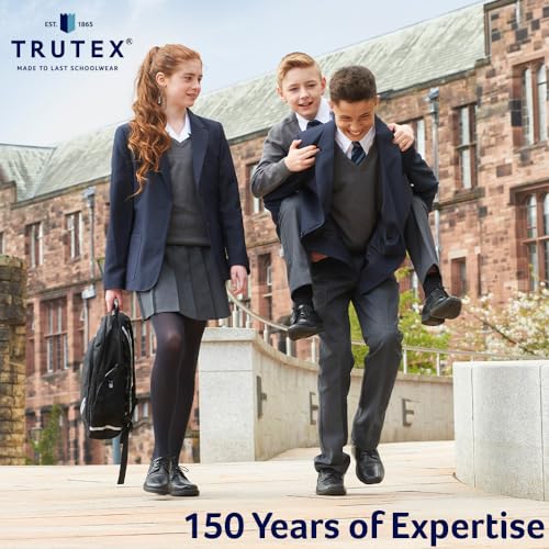 Trutex 2 Pack Long Sleeve White School Blouses for Girls (7-16+ Years) Girls Slim Fit School Shirts, White Shirts for Girls, Easy Iron Girls School Blouses - Genuine School Uniform