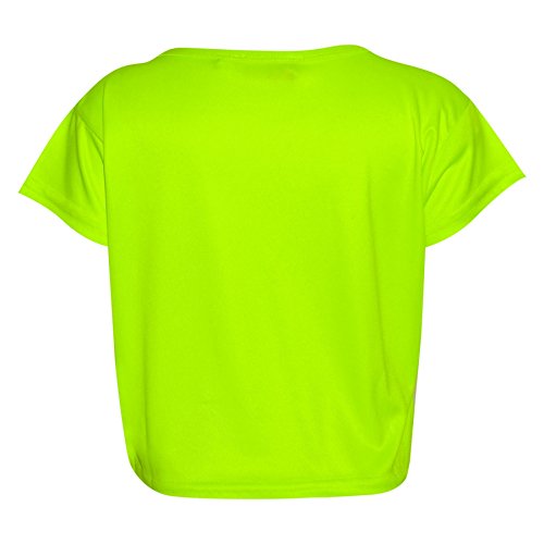 A2Z 4 Kids Girls Top Kids Plain Color Stylish Fahsion Trendy T Shirt Crop Top New Age 7 8 9 10 11 12 13 Years Neon Green