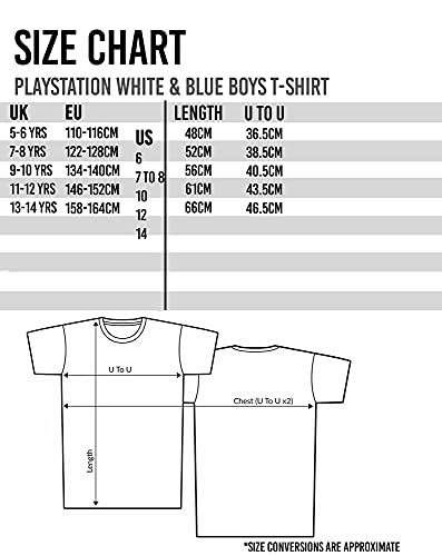 Playstation Kids T-Shirt Camo | Boys Girls Game Blue White Logo Top | Gamer Clothing Merchandise 9-10 Years