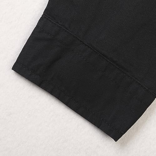 Aeslech Boy's Uniform Dress Shirt with Necktie Long Sleeve Button Down Tops Outfits Black Tag 150CM - 10 Years